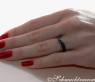Curved Black Diamond Pavé Ring