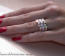 Three handsome stacking rings with diamonds