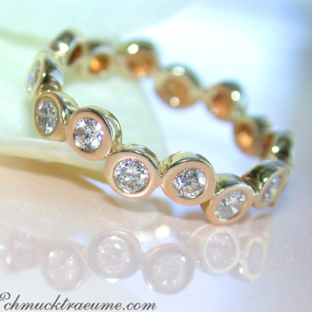 Brillanten Memory Ring in Gelbgold 585