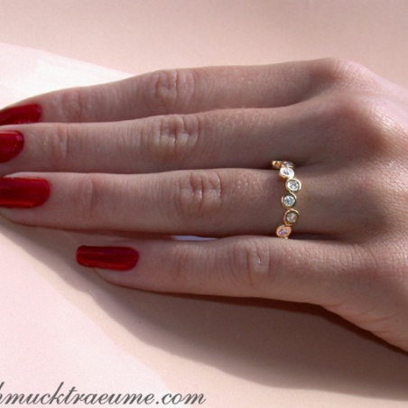 Brillanten Memory Ring in Gelbgold 585