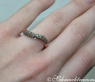 Curved Brown Diamond Pavé Ring