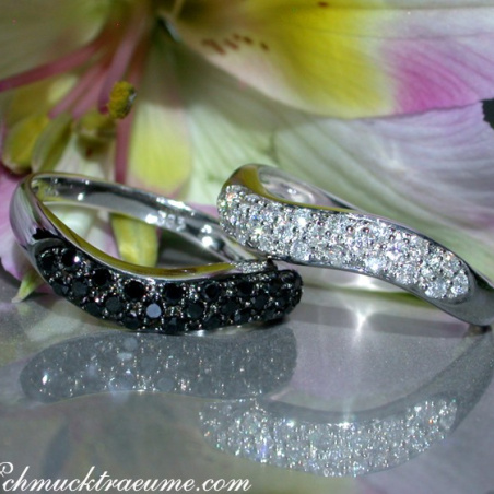 Curved Brown Diamond Pavé Ring