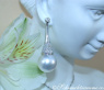 Extravagant Southsea Pearl Earrings with Diamonds