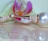Extravagant Southsea Pearl Pendant with Diamonds in Rose gold
