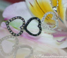 Delicate Heart Pendant with Brown, Black & White Diamonds