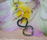 Delicate Heart Pendant with Brown, Black & White Diamonds