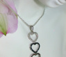 Delicate Heart Pendant with Brown, Black & White Diamonds