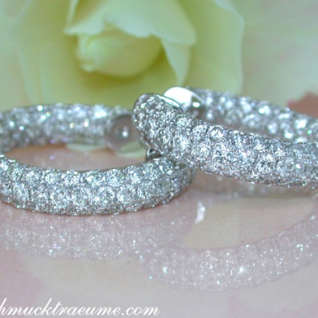 Stately Diamond Pavé Hoops (Ø 24 mm)