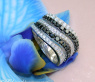 Wide Black & White Diamond Ring