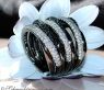 Multirow Black & White Diamond Ring