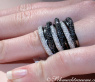 Multirow Black & White Diamond Ring