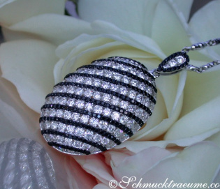 Glorious Black & White Diamond Pendant