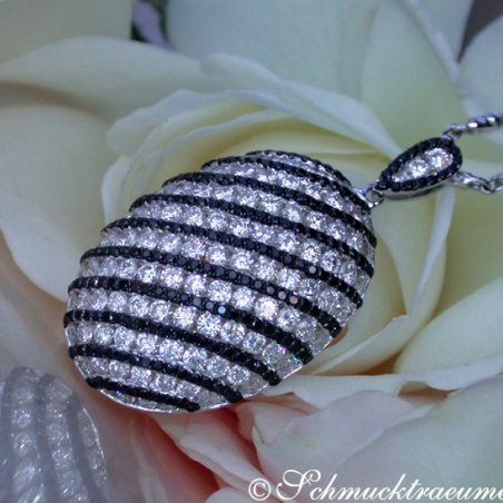 Glorious Black & White Diamond Pendant