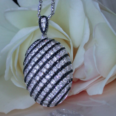 Glorious Black & White Diamond Pendant