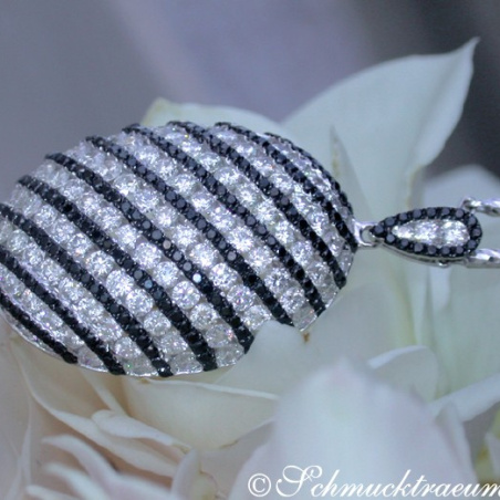Glorious Black & White Diamond Pendant