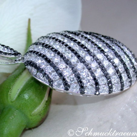 Glorious Black & White Diamond Pendant