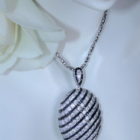 Glorious Black & White Diamond Pendant