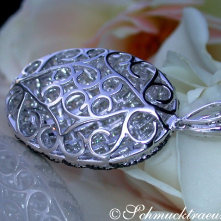 Glorious Black & White Diamond Pendant