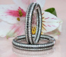 Extravagant Black & White Diamond Hoops