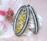 Extravagant Black & White Diamond Hoops
