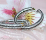 Extravagant Black & White Diamond Hoops