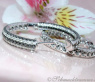 Extravagant Black & White Diamond Hoops