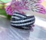 Stately Black & White Diamond Ring