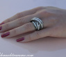 Stately Black & White Diamond Ring
