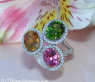 Feminine Tourmaline Ring with Diamonds