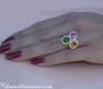 Feminine Tourmaline Ring with Diamonds