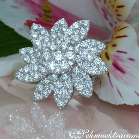 Fantastic Diamond Blossom Ring
