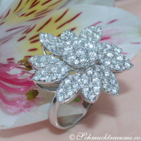 Fantastic Diamond Blossom Ring