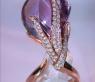 Glorious Amethyst Ring with Diamonds