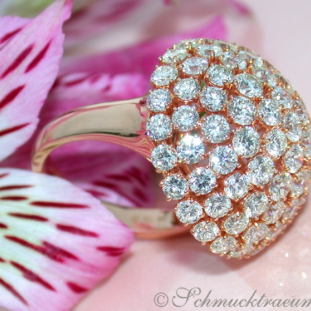 Unique Diamond "Mushroom" Style Ring
