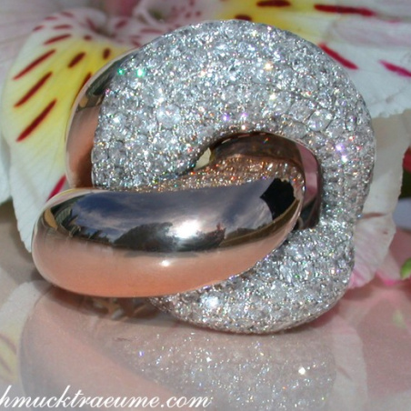 Verschlungener Brillanten Ring