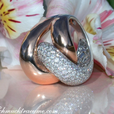 Verschlungener Brillanten Ring