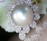 Südseeperle Ring mit Brillanten
