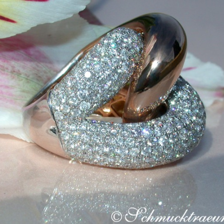 Verschlungener Brillanten Ring