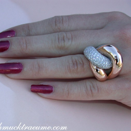 Verschlungener Brillanten Ring