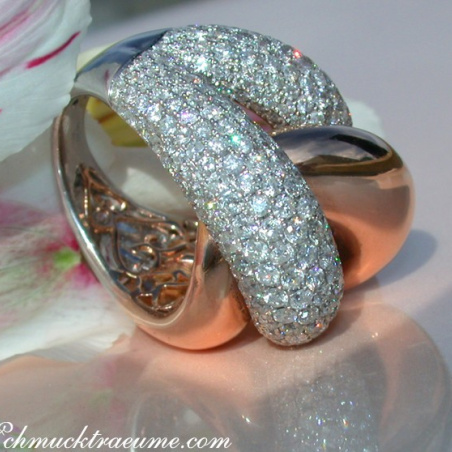 Verschlungener Brillanten Ring