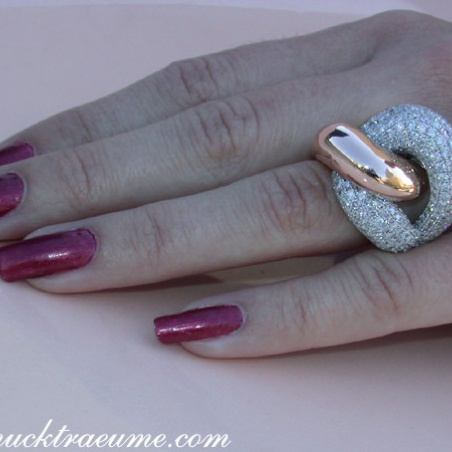 Verschlungener Brillanten Ring