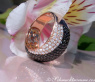Interesting Wave Style Black & White Diamond Ring