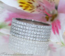 Extra Flat Diamond Eternity Ring in White gold 18k