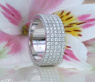 Extra Flat Diamond Eternity Ring in White gold 18k