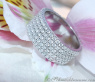 Extra Flat Diamond Eternity Ring in White gold 18k