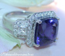 AAA Tansanit Ring mit Brillanten