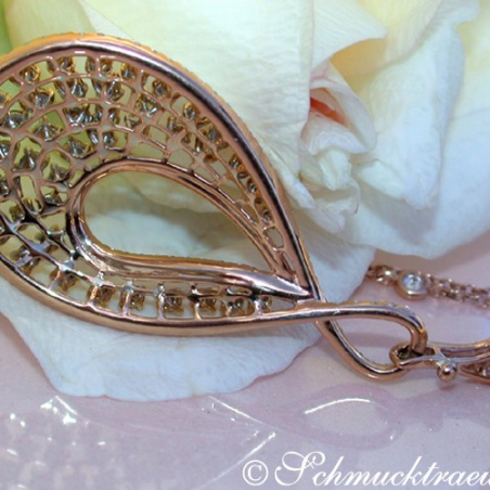 High Carat Pendant with Yellow & White Diamonds