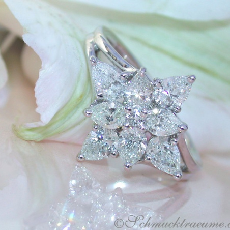 Picture Perfect Pear Shape Diamond Ring (Star Design)