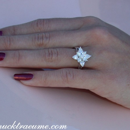 Picture Perfect Pear Shape Diamond Ring (Star Design)