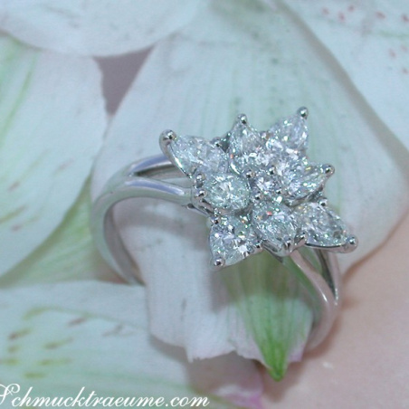 Picture Perfect Pear Shape Diamond Ring (Star Design)